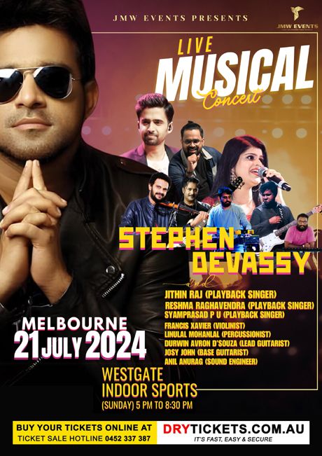 Stephen Devassy Live in Musical Concert Melbourne