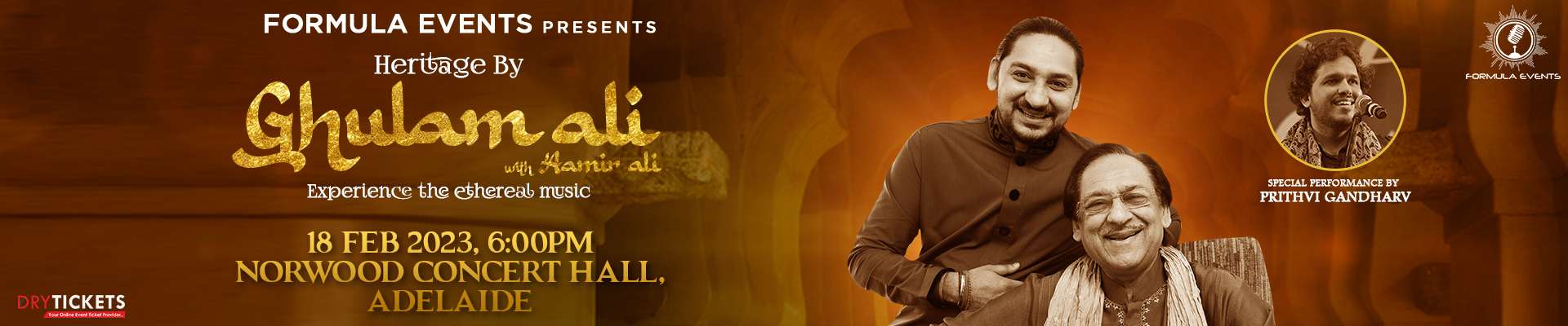 Heritage By Ghulam Ali, Experience the ethereal music Live In Concert Adelaide