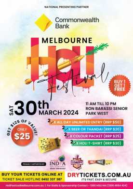 Holi Festival Melbourne - Day 2 VIP Ticket