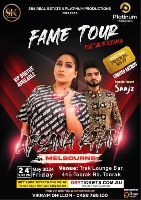 Afsana Khan - Fame Tour - Live In Melbourne