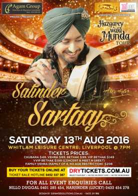 Satinder Sartaaj Live In Sydney 2016