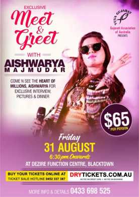 Exclusive Meet & Greet With Aishwarya Majmudar In Sydney