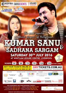 Kumar Sanu & Sadhana Sargam Sydney