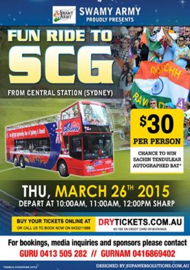 Fun Ride to SCG from Central Station