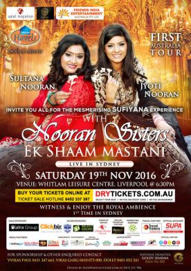 Ek Shaam Mastani with Nooran Sisters