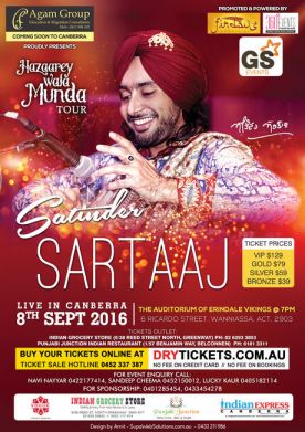 Satinder Sartaaj Live In Canberra 2016