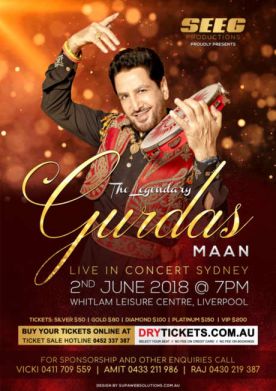 The Legendary Gurdas Maan Live In Concert Sydney 2018