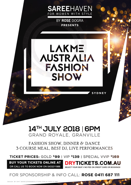 Lakme Australia Fashion Show Sydney 2018