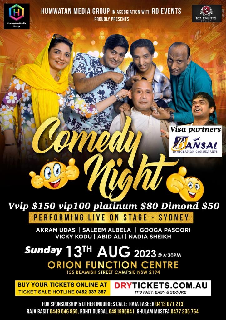Comedy Night Performing Live on Stage Sydney