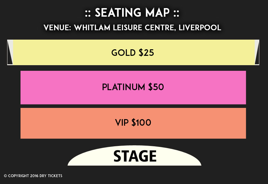 Desi Rockstar Live in Sydney 2016 Seating Map