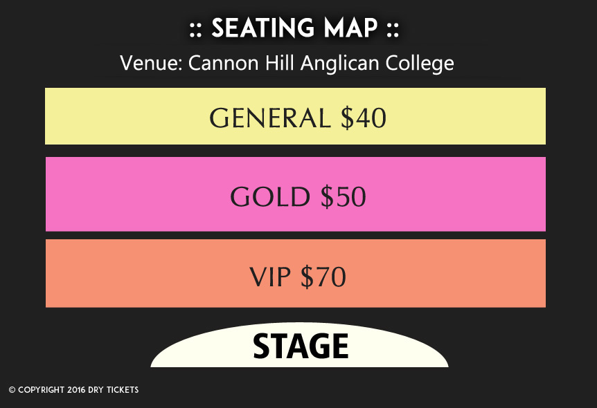 Yaar Anmulle - Live in Brisbane 2016 Seating Map