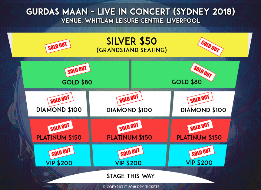The Legendary Gurdas Maan Live In Concert Sydney 2018 Seating Map