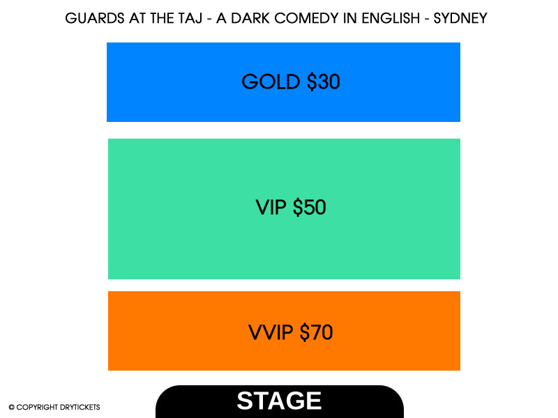 Guards At The Taj - A Dark Comedy In English - Sydney (Saturday) Seating Map