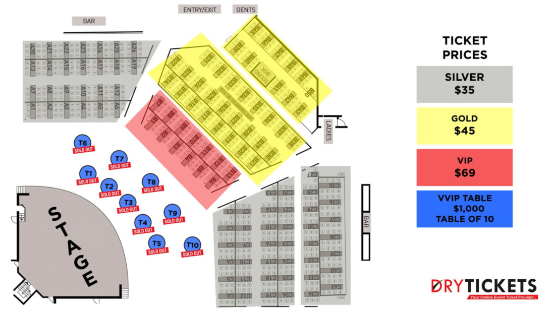 Bollywood's TOTAL DHAMAAL Live In Concert Sydney Seating Map