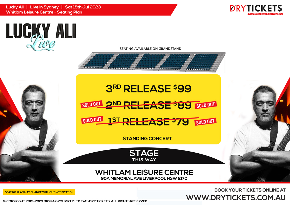 Lucky Ali Live In Sydney Seating Map
