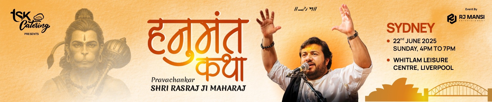 Hanumant Katha - Live in Sydney by Pravachankar Shri Rasraj ji Maharaj 2025