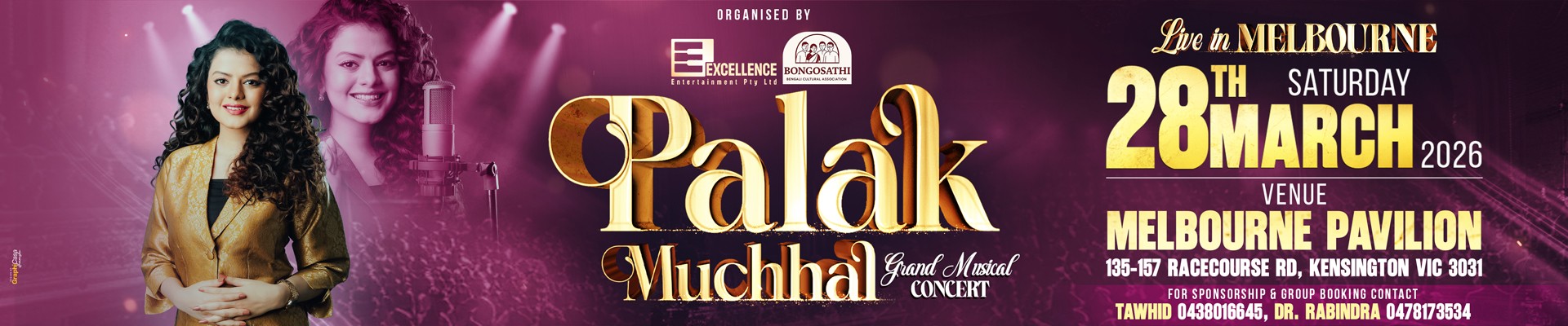 Palak Muchhal Live In Concert Melbourne 2026 - The Grand Musical