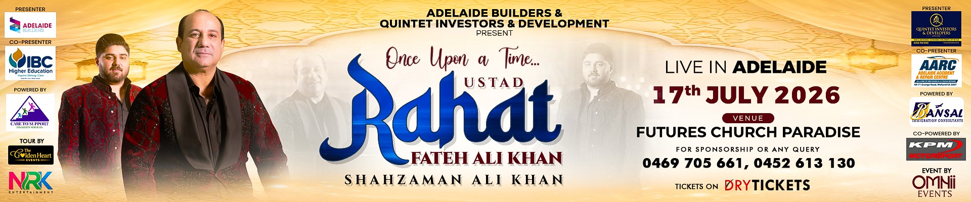 Once Upon a Time - Ustad Rahat Fateh Ali Khan Live Concert In Adelaide - The World Tour 2026