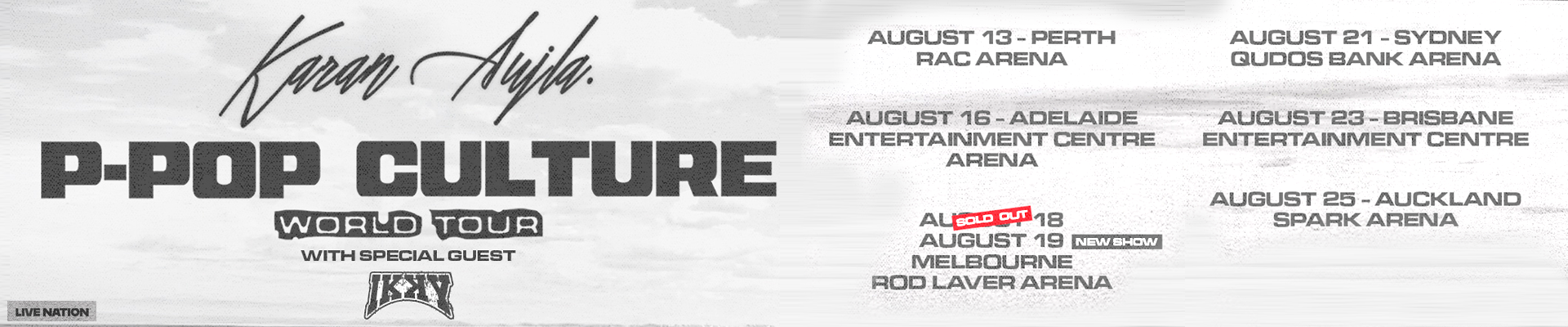 Karan Aujla P-POP CULTURE World Tour 2026 - AUS/NZ