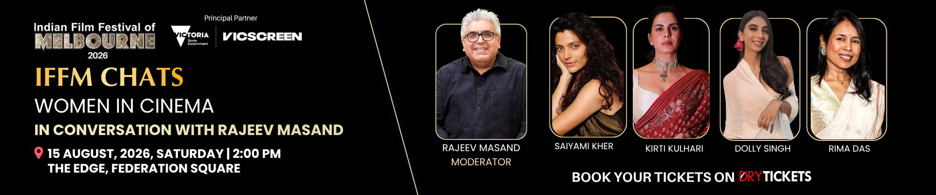IFFM CHATS - Women In Cinema In Conversation with Rajeev Masand In Melbourne
