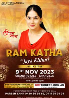 Ram Katha by Jaya Kishori In Sydney