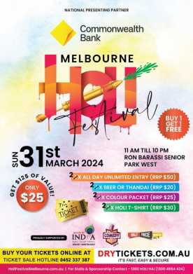 Holi Festival Melbourne - Day 3 VIP Ticket