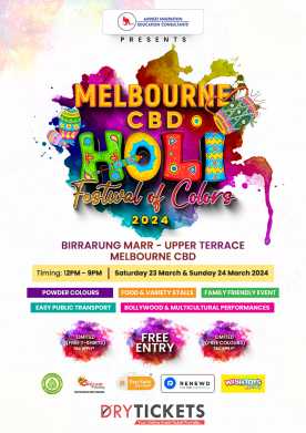 Melbourne CBD Holi Festival of Colours 2024 Melbourne: Day 2