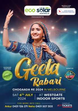 Geeta Rabari - CHOGAADA RE 2024 In Melbourne