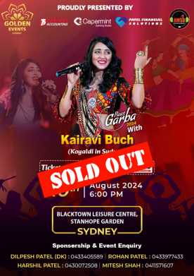Raas Garba 2024 with Kairavi Buch Live In Sydney