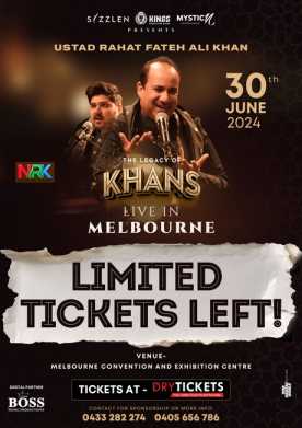 The Legacy of KHANS - Ustad Rahat Fateh Ali Khan Live In Concert Melbourne