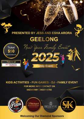 2025 New Year Celebration Party Geelong