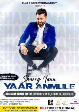 Sharry Mann YAAR ANMULLE Live In Adelaide 2025