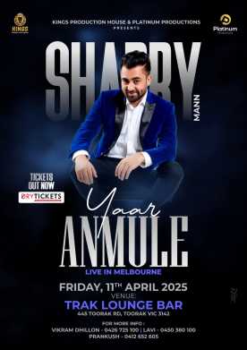 Sharry Mann YAAR ANMULLE Live In Melbourne 2025