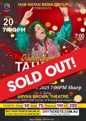 Qawali Night with TAHSEEN SAKINA - Sufi Singer Live In Sydney 2025