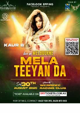 Mela Teeyan Da by Kaur B Live in Melbourne 2025