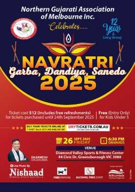 Navratri - Garba, Dandiya, Sanedo 2025 In Melbourne