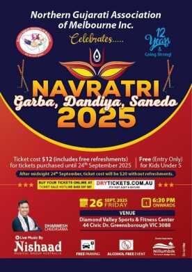Navratri - Garba, Dandiya, Sanedo 2025 In Melbourne