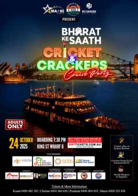 Bharat Ke Saath Cricket & Crackers Cruise Party 2025