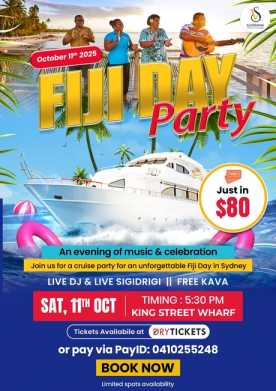 Fiji Day Boat Party - Sydney