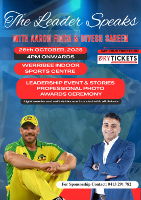 The Leader Speaks with Aaron Finch & Divesh Sareen In Melbourne