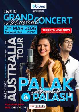 Palak Muchhal & Palash Muchhal Live In Grand Musical Concert In Sydney 2026