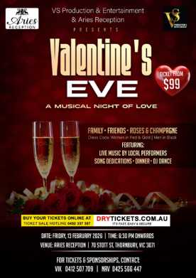 Valentine’s Eve – A Musical Gala Night of Love - Melbourne 2025