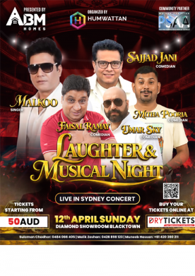 Laughter Musical Night - Sajjad Jani, Faisal Ramay, Malkoo - Live in Sydney 2026