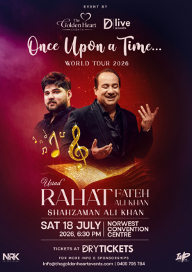 Once Upon a Time - Ustad Rahat Fateh Ali Khan Live Concert In Sydney - The World Tour 2026