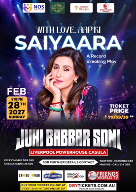 With Love Aap Ki Saiyaara Juhi Babbar Soni - A Record Breaking Play In Sydney