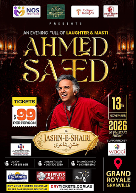 Ahmed Saeed - Jashn-E-Shairi - Live In Sydney 2026