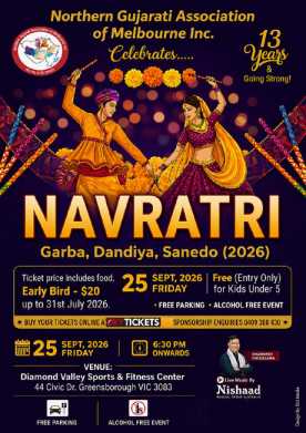 Navratri - Garba, Dandiya, Sanedo 2026 In Melbourne