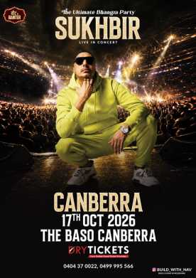SUKHBIR Live In Concert Canberra 2026