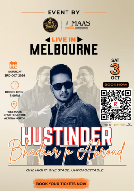 Hustinder Bhadaur to Abroad - Live In Melbourne 2026