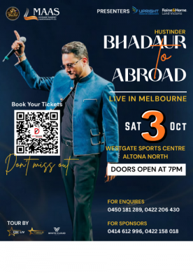 Hustinder Bhadaur to Abroad - Live In Melbourne 2026